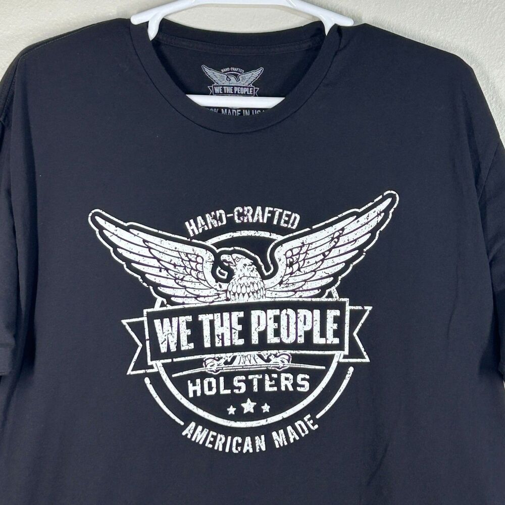 We The People Holsters T Shirt Mens XXXL Black Eagle Graphic Flag Sleeve Print